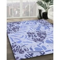 thumbnail image 3 of Ahgly Company Tapis d'Intérieur Lavables en Machine, Carrés Transitionnels Bleus Célestes, Carrés de 3', 3 of 7