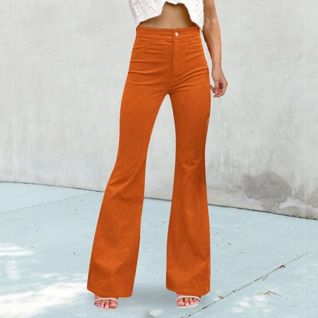 WILLBEST Pantalones Casuales de Pana para Mujer, con Cintura Elástica, Cómodos y elegantes para el Día a Día. Mediana
