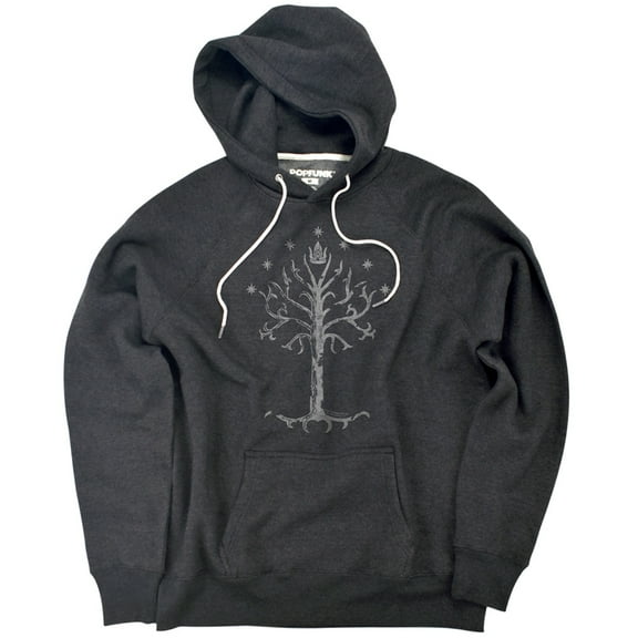 Lor Tree Of Gondor Unisex Adult Slim Fit Pull-Over Heather Hoodie, Charcoal, Small