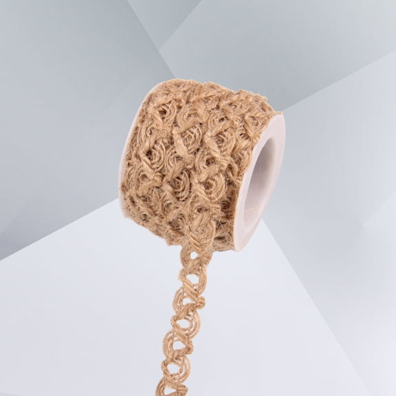 5M Natural Hessian Jute Twine Rope Burlap Ribbon Roll for Arts Crafts Gardening Applications Packing Wedding Party Decoration (11#)