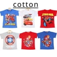 thumbnail image 2 of 2024 Camiseta de algodón para niño, ropa de verano de manga corta para niños, de algodón, para bebés, Spiderman McQueen, moda de 2 a 14 años, 2 of 5