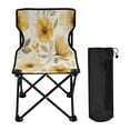 thumbnail image 2 of Outdoor Folding Chair 14.46x14.46x22.83 Inches, Camping Folding Chair Easy to Carry Ideal for Outdoor Picnics Camping Park Fishing Yellow Flower, 2 of 8
