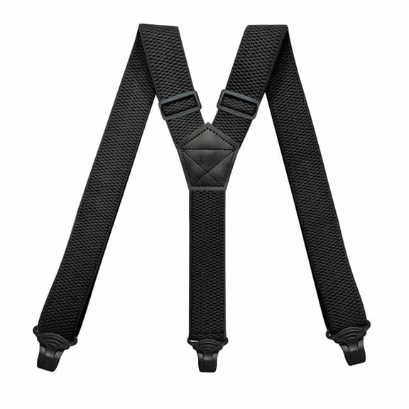 Heavy Duty Suspenders for Men Work Outdoor 3.8cm/1.5inch Y-back 3 Plastic Clips Adjustable Elastic Trouser Braces Strap Belt