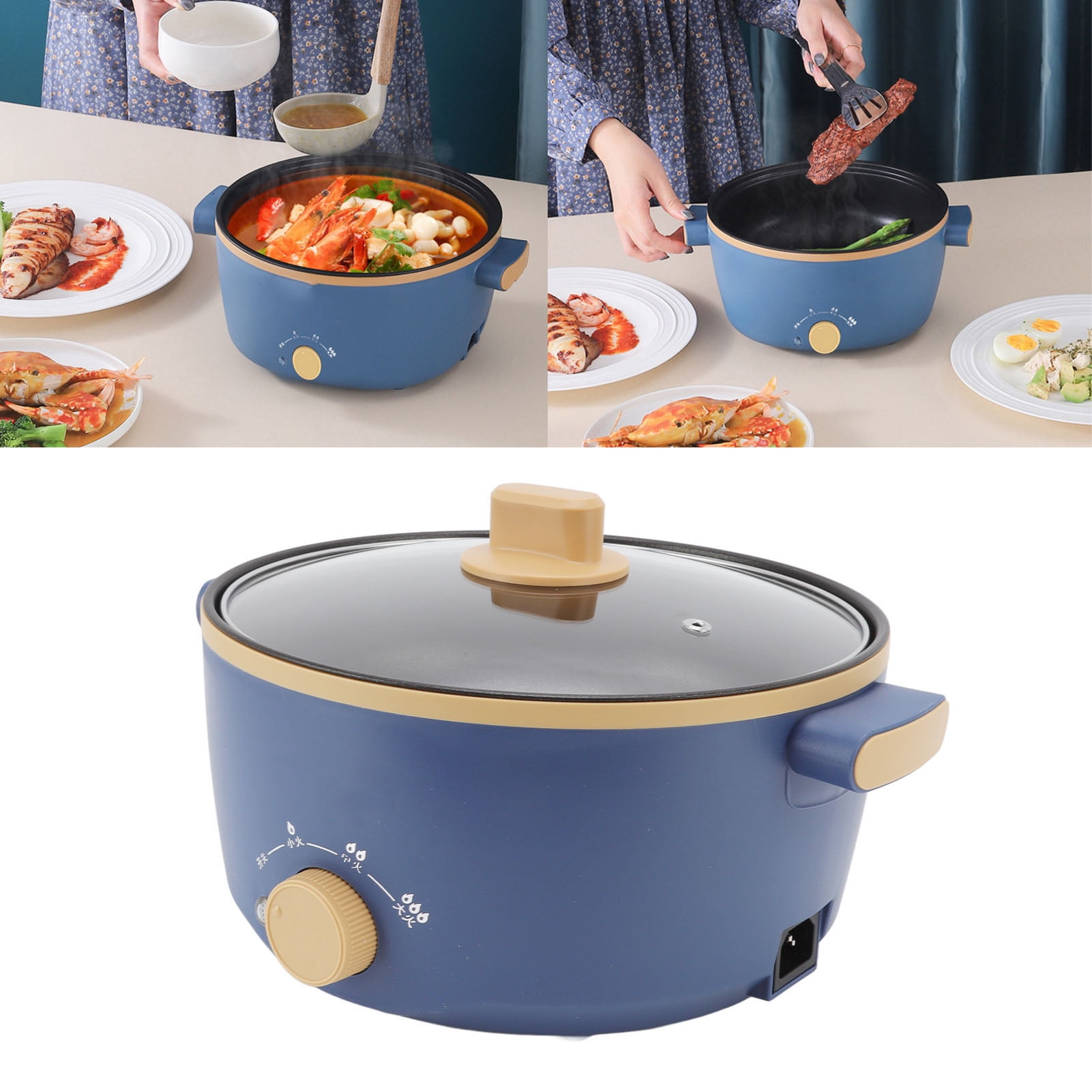 Zaqw Electric Pot Cooker, Electric Cooker 800W For Dorm