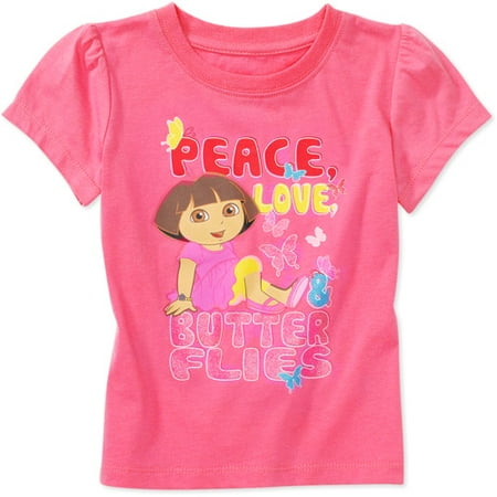 Nickelodeon - Baby Girls' Dora Peace Graphic Tee