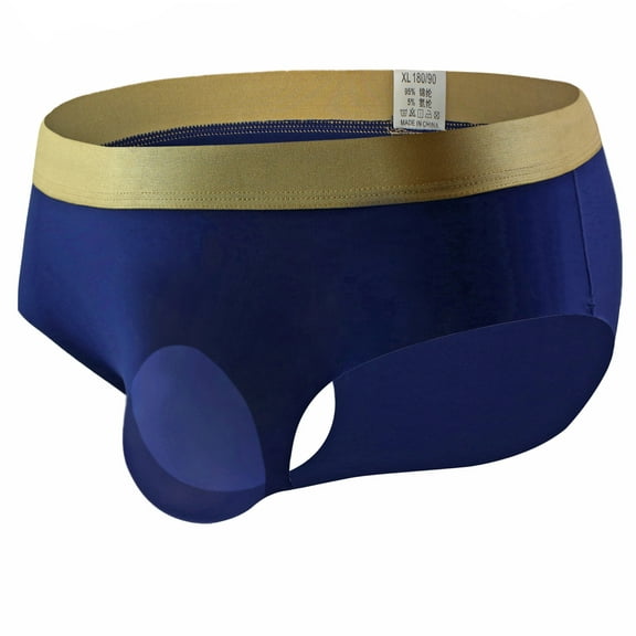 GHSOHS Mens Underwear Low Rise T Back Briefs Seamless Breathable Soft Ice Silk Thongs String Bikini Pouch Stretch Underpants XL