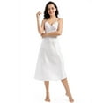 thumbnail image 5 of Kaemgyyd Women's Satin Nightgown Silk Sleeveless Spaghetti Strap Long Loungewear V Neck Loose Maxi Sleep Dress, 5 of 7