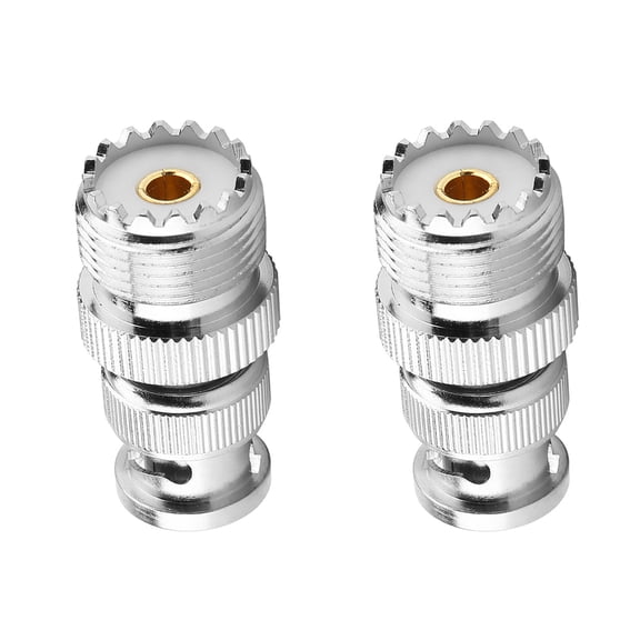 RF Coaxial Adapter, BNC Male to UHF Female, Durable Brass Construction for Scanners Radios