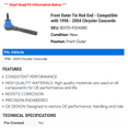 thumbnail image 2 of Front Outer Tie Rod End - Compatible with 1998 - 2004 Chrysler Concorde 1999 2000 2001 2002 2003, 2 of 2