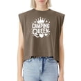 thumbnail image 5 of EcoLoom Queen Crown Cap Sleeve Muscle Crop Shirt Women Sleeveless Baby Tee, 5 of 5