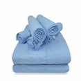 thumbnail image 2 of Victoria Valenti Embossed Sheet Set with 4 Pillow Cases, Double Brushed and Ultra Soft with Deep Pockets for Extra Deep Mattress, Microfiber, Queen Blue, 2 of 4