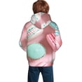 thumbnail image 3 of Bingfone Pastel Macarons Delight Pattern Youth Classic Hoodies Soft Hooded Pullover Sweatshirts for Girls and Boys, 3 of 6