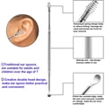 thumbnail image 3 of Earwax Remover Tool - 4 Pieces LED Earwax Spoon Safe Ear Pick Spoon and Stainless Steel Double-end Earwax Spoon, 3 of 7