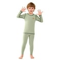 thumbnail image 2 of Mercatoo 2 Set Boys Thermal Underwear Sets Kids Double-Sided Fleece Lined Long J𝐨h𝐧s Base Layer Top and Bottom for Cold Weather, 2 of 6