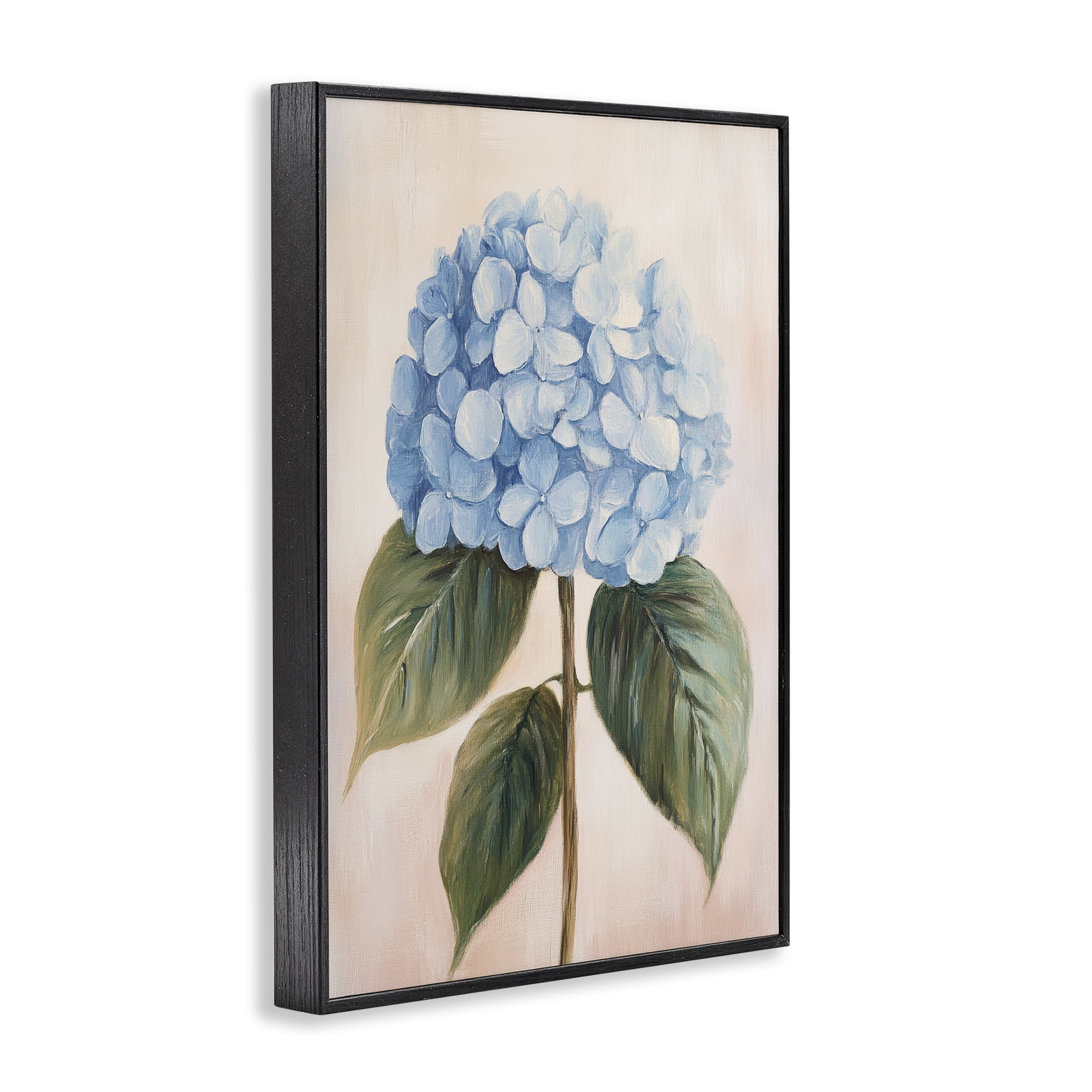 Stupell Industries Baby Blue Hydrangea Black Framed Giclee Art, design by Petal Prints Design