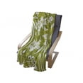 thumbnail image 4 of Floral Soft Flannel Fleece Throw Blanket, Flourishing Flower Pattern on Green Background Nature Illustration, Cozy Plush for Indoor and Outdoor Use, 70" x 90", Pale Green White, by Ambesonne, 4 of 6