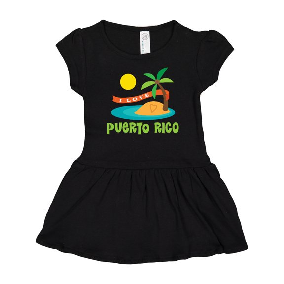 Inktastic I Love Puerto Rico Girls Baby Dress