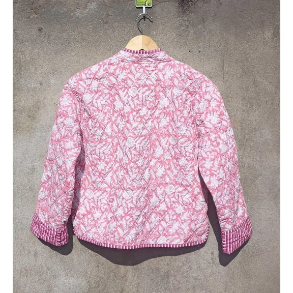 Indian Quilted Cotton Jacket Lightweight Warm Layering Piece for Every Season, Ideal Christmas Gift for Fashion Lovers to Her Latest Fashion_XXL
