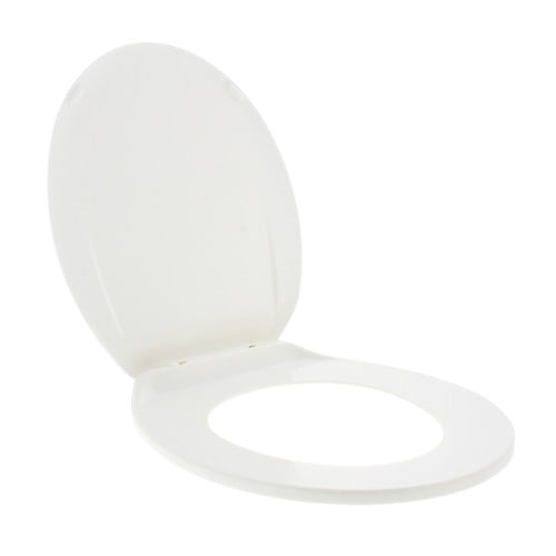 Quick-Assembled for Standard Size Toilets Seats Easy Clean Round Toilet Seat Natural Wood Toilet Seat With Metal hinges