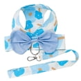 thumbnail image 5 of Small Dog Harness Leash Set,Summer Floral Dog Vest with D-ring, Tutu Pet Apparel Outfits for Cat Puppy Small Dog Blue Vest M, 5 of 7