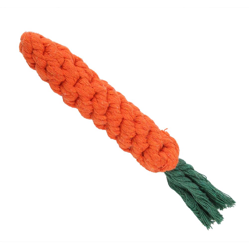 Tebru Cotton Rope Dog Chew Toy,Cotton Rope Carrotshaped Knot Teething