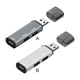 thumbnail image 2 of Injueey Mini estación adaptadora USB 3,0 de alta velocidad, divisor de PC, expansor portátil externo de plástico para ordenador portátil Juegos de teclado y mouse para computadora Plata, 2 of 6