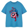 thumbnail image 1 of Captain America T-Shirt à Manches Courtes pour Garçons/filles, 1 of 3