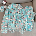 thumbnail image 2 of Sanrio-Conjunto de Pijama de felpa de lana de Coral para mujer, ropa peluda de franela gruesa para el hogar, lindo Hello Kitty, Otoño e Invierno, 2 of 5