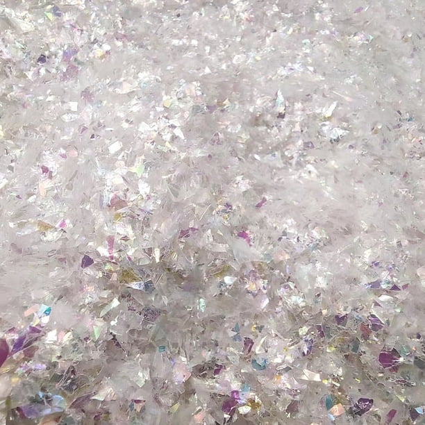 Papel de caramelo colorido, fino, relleno de barro de cristal, papel de concha de color AB de fantasía, material de manicura hecho a mano