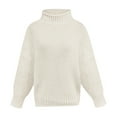 thumbnail image 3 of Sweaters for Women 2025 Fall Winter Long Sleeve Turtleneck Knit Sweater Jumper Top Womens Pullover Sweaters, 3 of 5