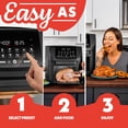 thumbnail image 2 of Gourmia Air Freidora tostador Combo – Horno tostador digital todo en uno de 14 cuartos de galón con asador y deshidratador, 12 preestabl, 2 of 10