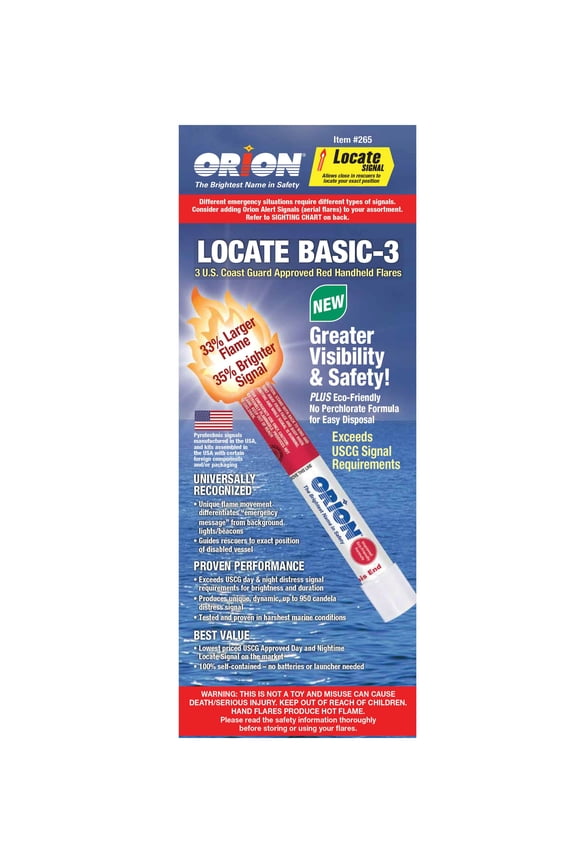 Locate Basic 3 Red Handheld Flare