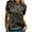 Army Green, variant on Stichou Women's Crew Neck Tops Solid Short Sleeve Velvet T Shirt Casual Spring Summer Blouse Party Clubwear Blouse 2026 Wine S