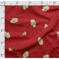 thumbnail image 2 of Soimoi Floral Print, Poly Taffeta Fabric, Decor Sewing Fabric by The Yard 56 Inch Wide, Decorative Fabric for Outdoor Upholstery, Umbrellas and Home Accents, Red, 2 of 5