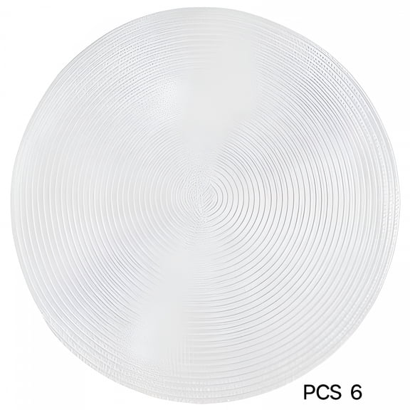 ACDANC 6 Pcs Woven Round Placemats, Braided PP Table Mats for Dining Table, Heat Resistant Kitchen Mats for Home Decor, Outdoor Picnics, and Parties