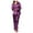 820#Purple, variant on Summer Savings Clearance Women's Pajama Set, 2 Piece Lounge Outfits V Neck Y2K Sleep Set Fall Long Sleeve Long Pants With Pockets Pjs Set