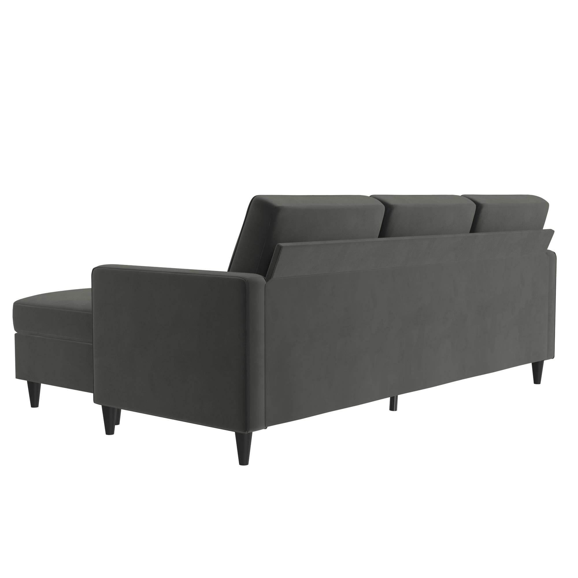 DHP Cooper Reversible Sectional Sofa, Gray Linen