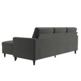 DHP Cooper Modern Sectional Sofa, Gray Velvet