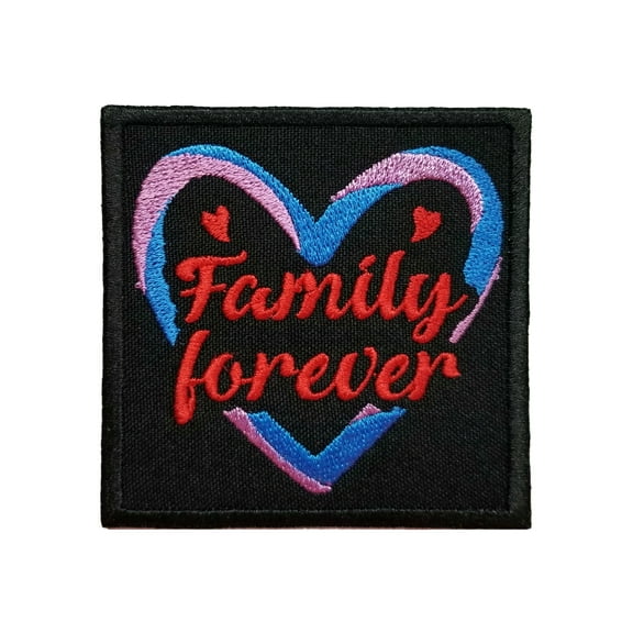 Funny Cute Friends and Family Quotes Family Forever Embroidered Iron On Patch