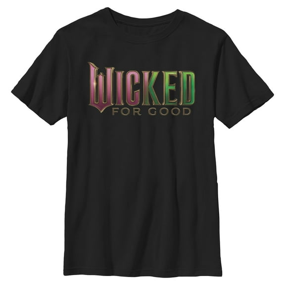 Boys Wicked: For Good Official Pink and Green Logo T Shirt