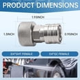 thumbnail image 5 of 3/4 Inch to 1/4 Inch Garden Hose to Mini Power Washer Adapter Stainless Steel Quick Connect Fitting for Pressure Washer Car Wash Patio Home Cleaning,A, 5 of 7