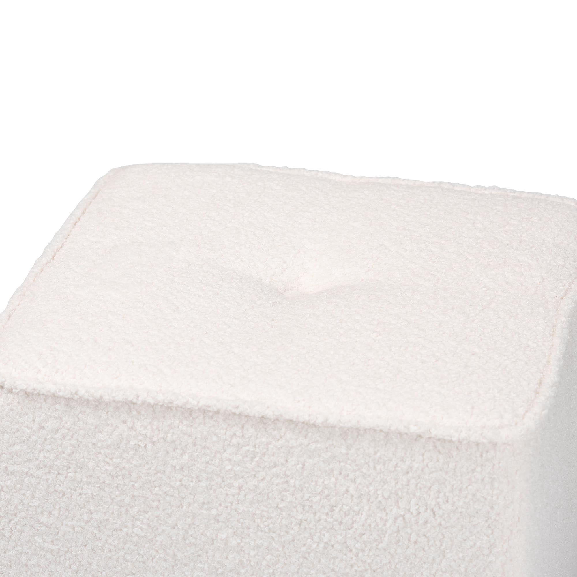 Baxton Studio Isaiah Modern and Contemporary Ivory Boucle Upholstered Ottoman