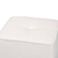 thumbnail image 4 of Baxton Studio Isaiah Modern and Contemporary Ivory Boucle Upholstered Ottoman, 4 of 6