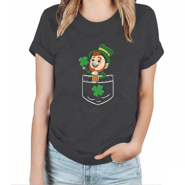 Fiudx Camisas para Mujer Blusa Cómoda Elástica Informal Sólida de Manga Corta con Cuello Redondo para Mujer a La Moda