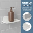thumbnail image 6 of GETAJGHSD White Plastic Foldable Wall Mounted Storage Rack No-Drill Installation 4Pcs, 6 of 8