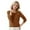 Coffee, variant on Lightweight Sweaters For Women Solid Color Crew Neck Sweaters Loose Comfortable Fall Winter Long Sleeve Pullovers Top Orange L