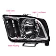 thumbnail image 2 of PIT66 Headlight, Fit for 05-09 Ford Mustang Replacement Headlamp Assembly Lamps Accessories Driver & Passenger Side Clear Lens Chrome Housing, 2 of 7