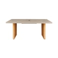 thumbnail image 2 of Better Homes & Gardens Vista Steel Metal Top Outdoor Dining Table, Boulder Metal Top with Teak Legs, 2 of 7