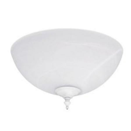 Hunter Fan Company 21828 Builder Swirled Marble Light Bowl with White and Brushed Nickel Cap and
