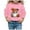 Pink, variant on Sweatshirts for Teen Girls Crew Casual Long Sleeve Embroidered Pullover Printed Tops Back To School Girls Fashion Clothes